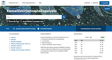 kansalliskirjasto.finna.fi screenshot
